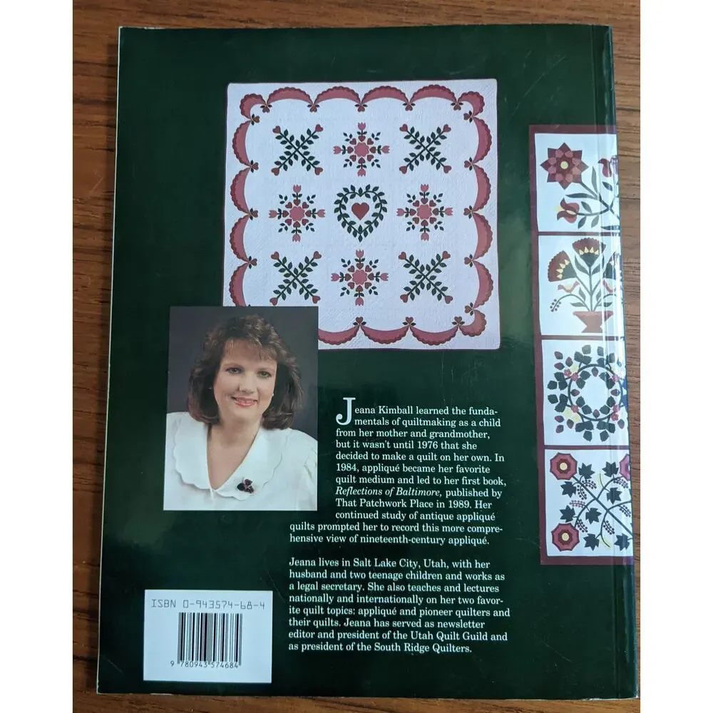 Red and Green Applique Quilting Pattern Book